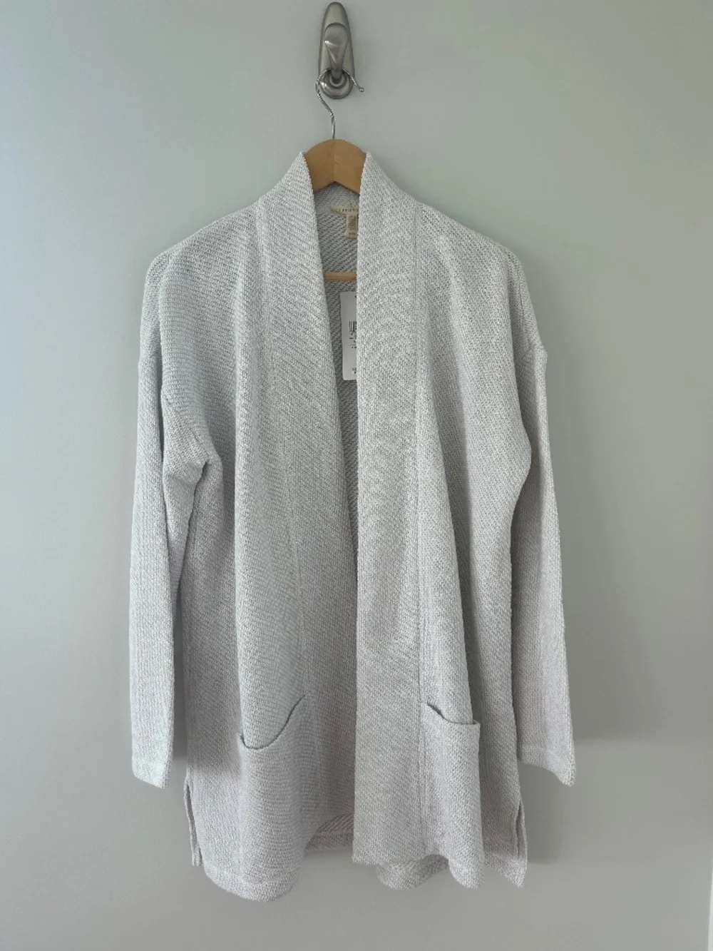 NWT Eileen Fisher Shawl Collar Cardigan in Soft White Sz M - Picture 1 of 5